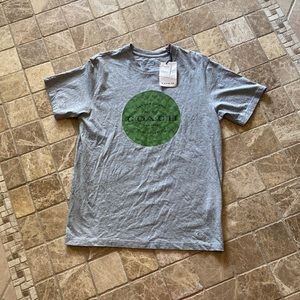 Coach signature shirt heather grey green